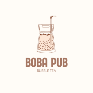 Boba Bubble Tea Logo